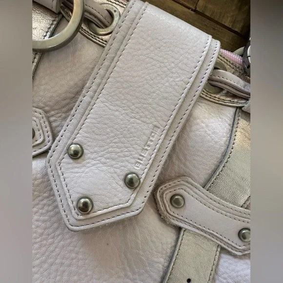 Gustto Large Light Pink Leather Bag Made in Spain - Picture 3 of 7